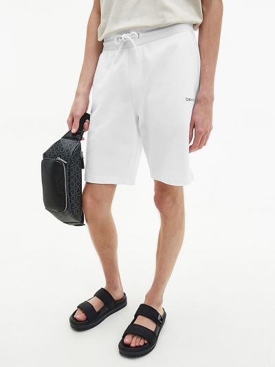 Calvin Klein Ruhák HU768022 | Calvin Klein Organic Cotton Jogger Férfi Rövidnadrág Világos Fehér